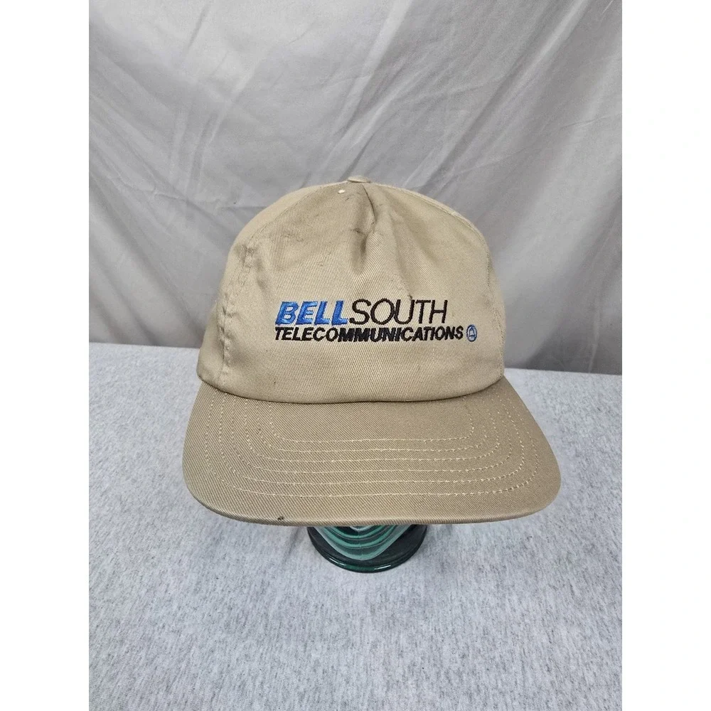 Vintage‎ Bellsouth Tellecommunications Hat Tech Phone Internet Cap Khaki